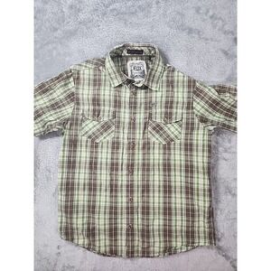 Fox Racing Plaid Shirt Small Green Offroad‎ Motocross Dirt Bike Motorcycle BMX